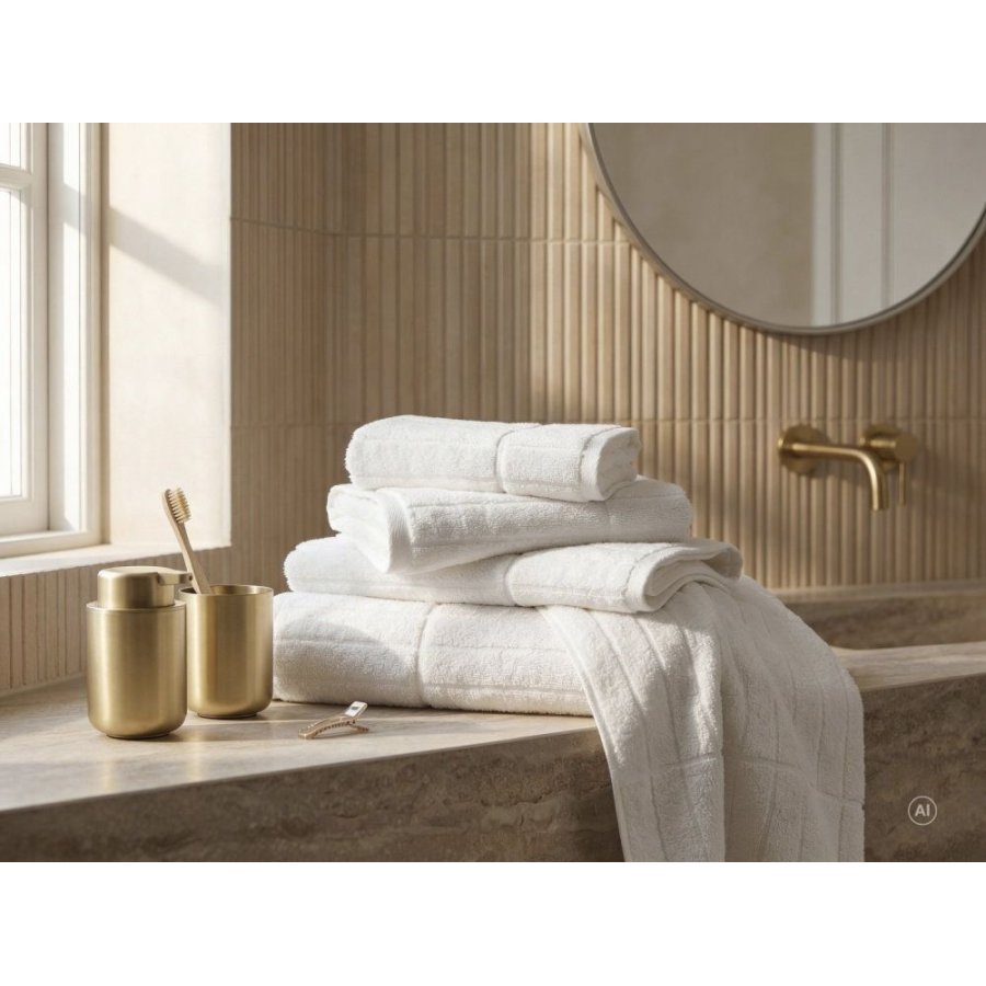 S&ouml;dahl Organic Essence Suite One H�ndkl�de 50x100 cm, Optisk Hvid