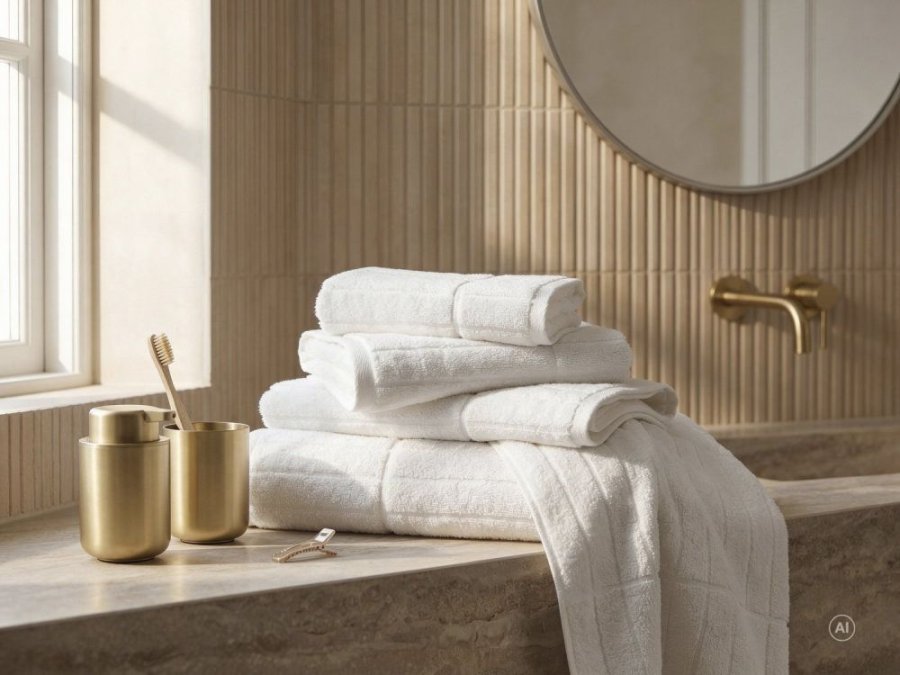 S&ouml;dahl Organic Essence Suite One H�ndkl�de 50x100 cm, Optisk Hvid