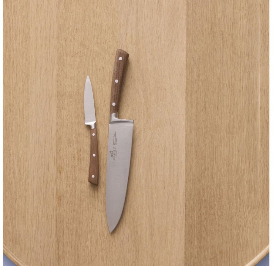 Lion Sabatier Gemini Messerset 2-teilig, Stahl/Walnuss