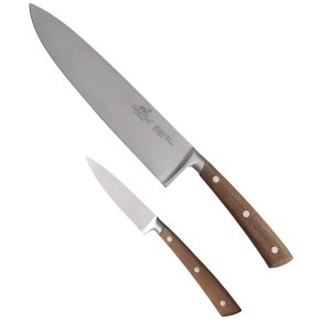 Lion Sabatier Gemini Messerset 2-teilig, Stahl/Walnuss