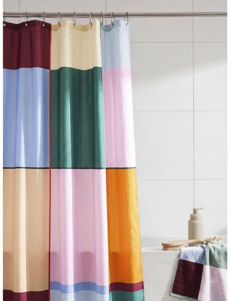 S�dahl Colour Block Badeforh�ng 180x200 cm, Lilac
