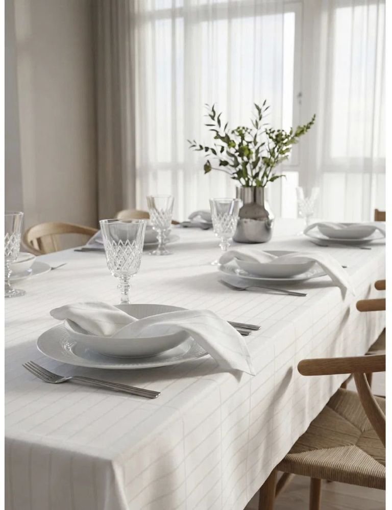S&ouml;dahl Essence Suite One Damaskdug 150x220 cm, Optisk Hvid