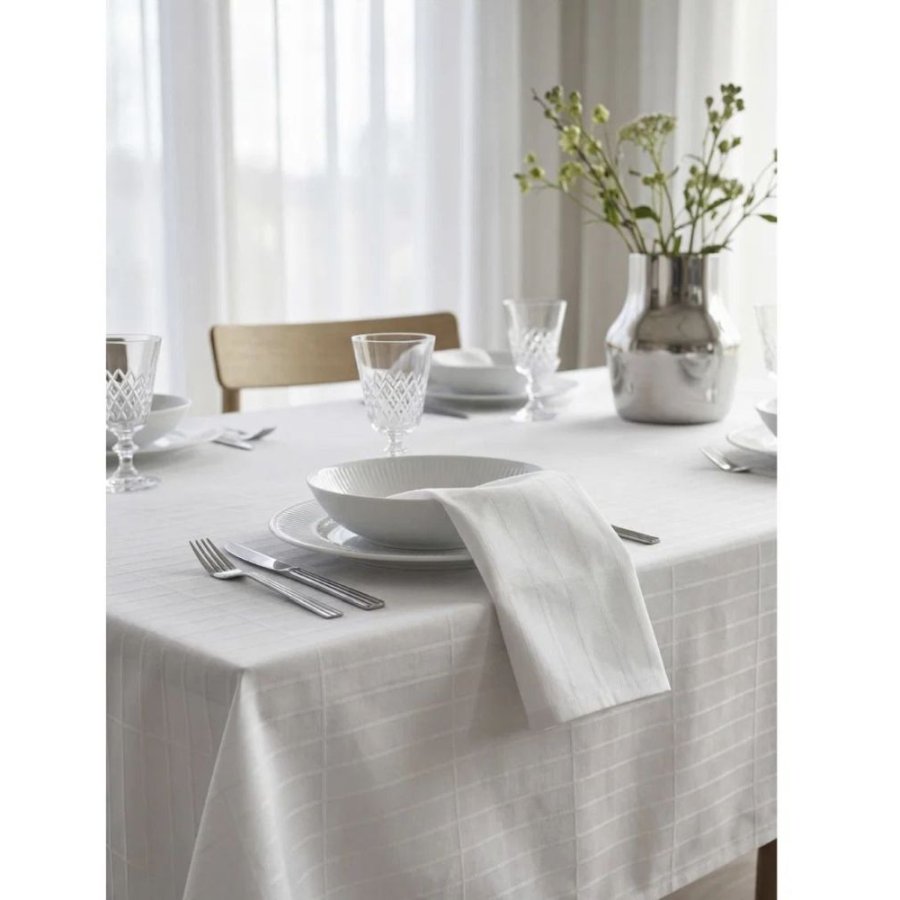 S&ouml;dahl Essence Suite One Damaskdug 150x220 cm, Optisk Hvid