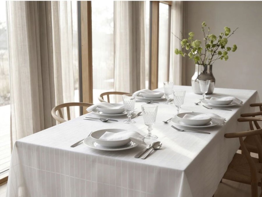 S&ouml;dahl Essence Suite One Damaskdug 150x320 cm, Optisk Hvid