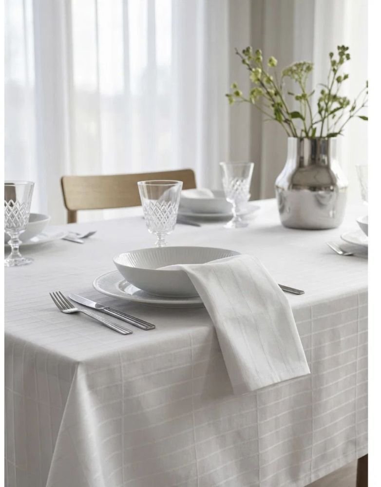 S&ouml;dahl Essence Suite One Damaskdug 150x320 cm, Optisk Hvid