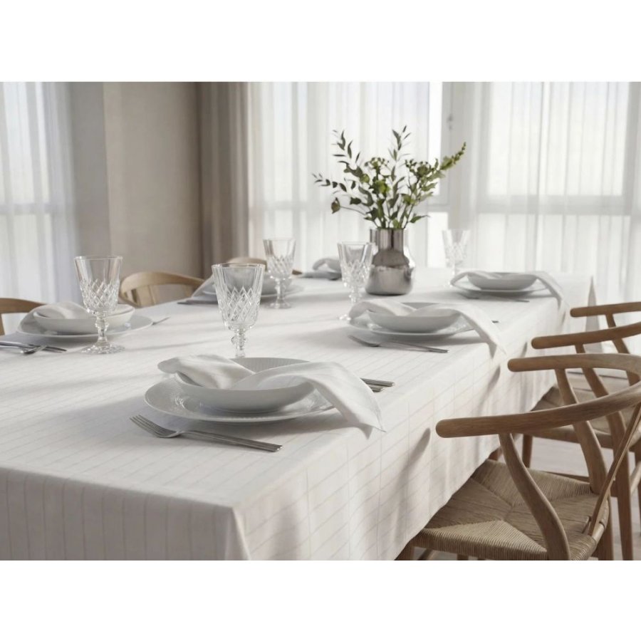 S&ouml;dahl Essence Suite One Damaskdug 150x320 cm, Optisk Hvid