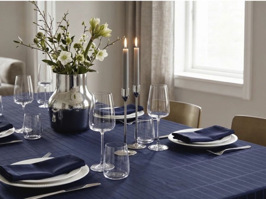 S&ouml;dahl Essence Suite One Damaskdug 150x320 cm, Navy Blue