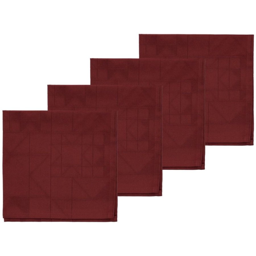 S&ouml;dahl Star Stofserviet 4 stk. 45x45 cm, R�d