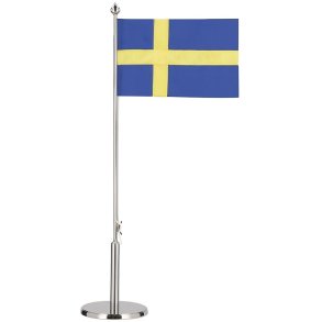 Gense Svensk Bordflag H40 cm, Blankt St�l