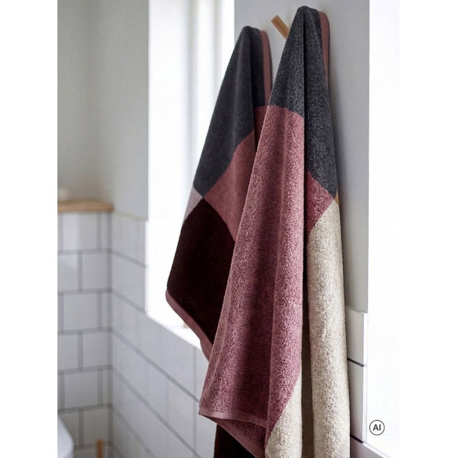 S&ouml;dahl Organic Colour Block H�ndkl�de 50x100 cm, Rosewood