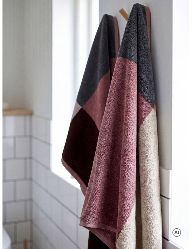 S&ouml;dahl Organic Colour Block H�ndkl�de 50x100 cm, Rosewood
