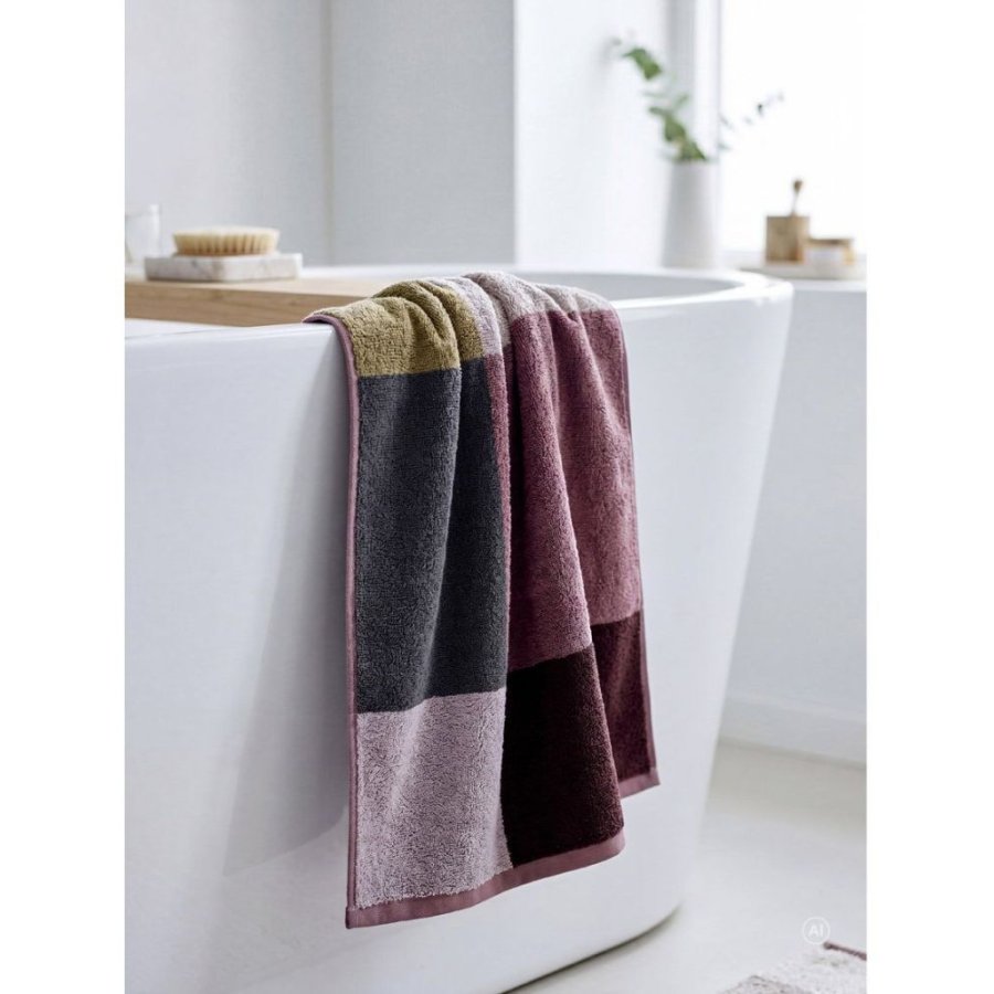 S&ouml;dahl Organic Colour Block H�ndkl�de 50x100 cm, Rosewood