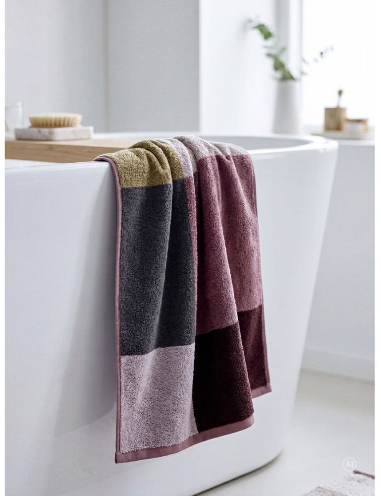 S&ouml;dahl Organic Colour Block H�ndkl�de 50x100 cm, Rosewood