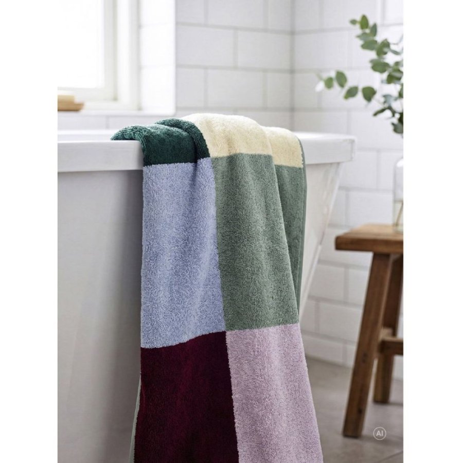S&ouml;dahl Organic Colour Block H�ndkl�de 50x100 cm, Lilac