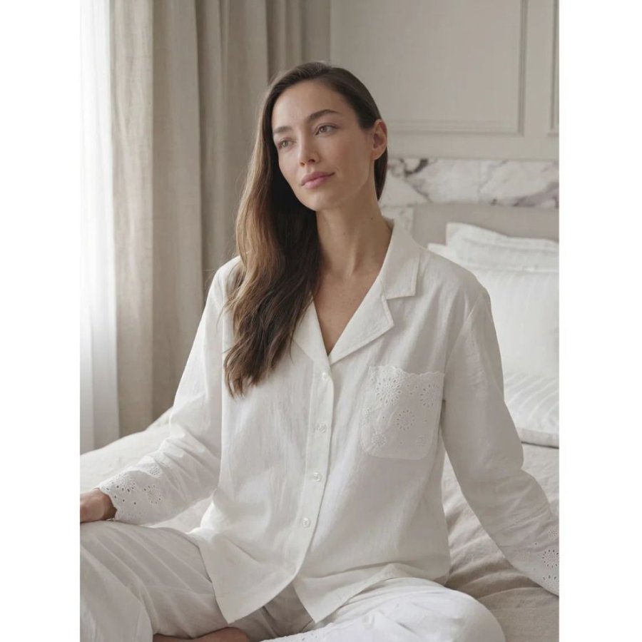 S&ouml;dahl Organic Weekend Stories Suite One Pyjamas S/M, Hvid