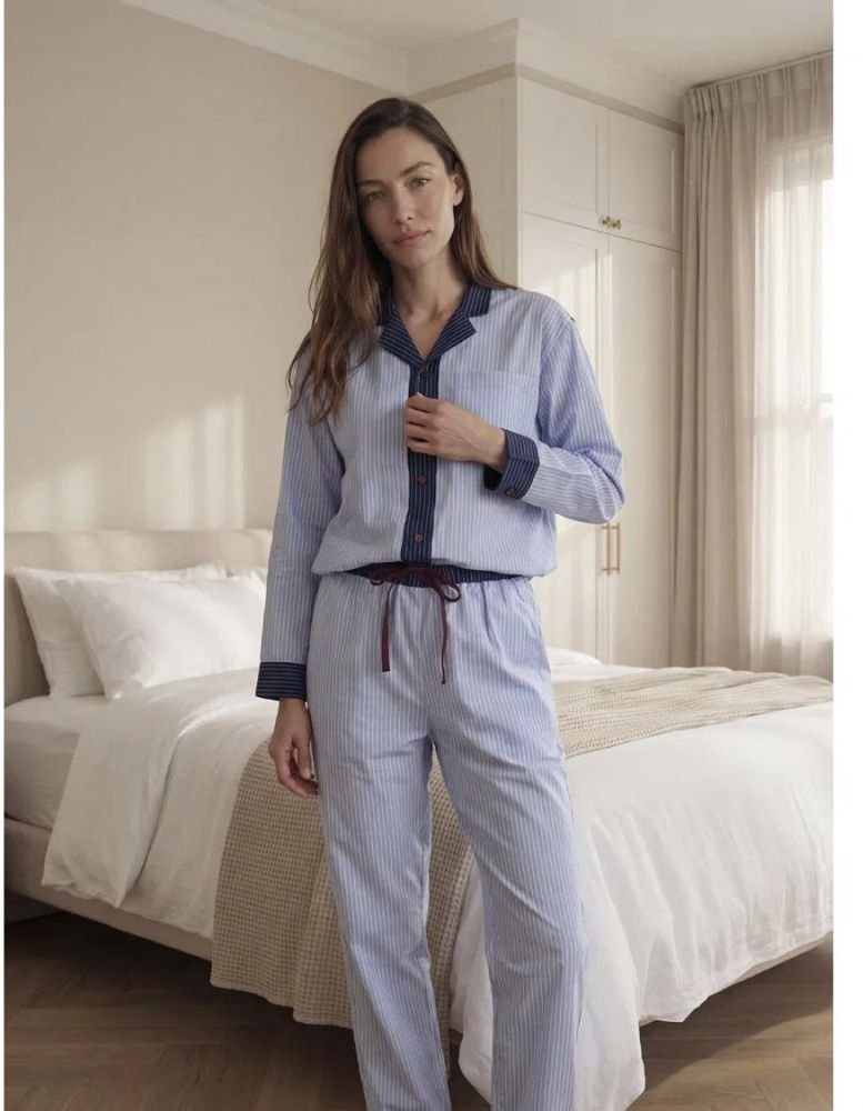 S&ouml;dahl Organic Weekend Stories Suite One Pyjamas S/M, Sky Blue