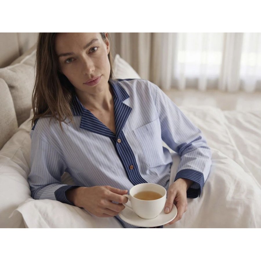 S&ouml;dahl Organic Weekend Stories Suite One Pyjamas S/M, Sky Blue