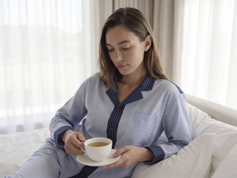 S&ouml;dahl Organic Weekend Stories Suite One Pyjamas S/M, Sky Blue
