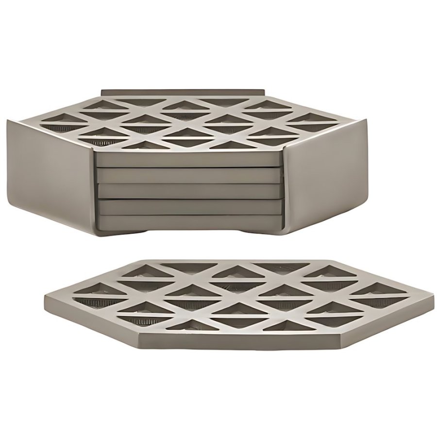 Zone Denmark Triangles Glasbrik 6 stk. 10x10 cm, Taupe