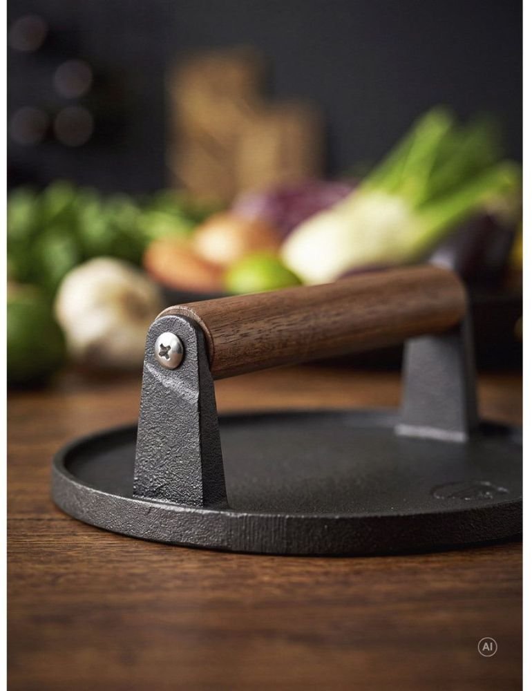Holm Burgerpresse �17,8 cm, Schwarz