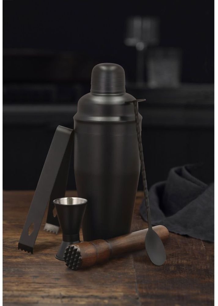 Funktion Barset 5-teilig, Schwarz/Buche