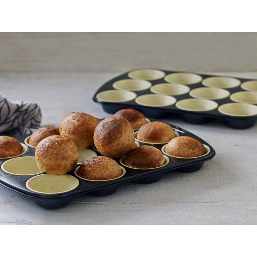 Blomsterbergs Muffinsform 12 huller 25 cm, Gr�/Creme