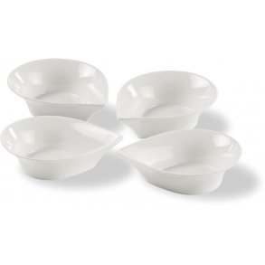 Blomsterbergs Tropfenfrmiger Schale 4er Set 13 cm, Wei