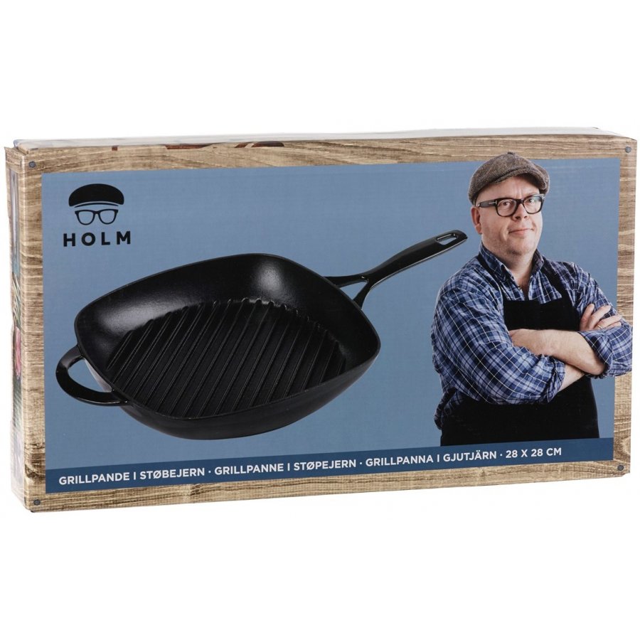 HOLM Grillpande 28x28 cm, Sort