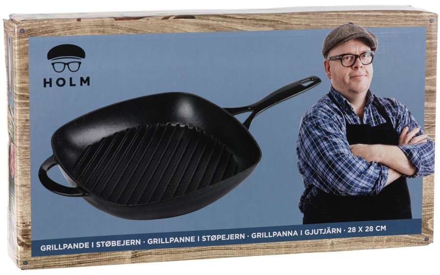 HOLM Grillpande 28x28 cm, Sort
