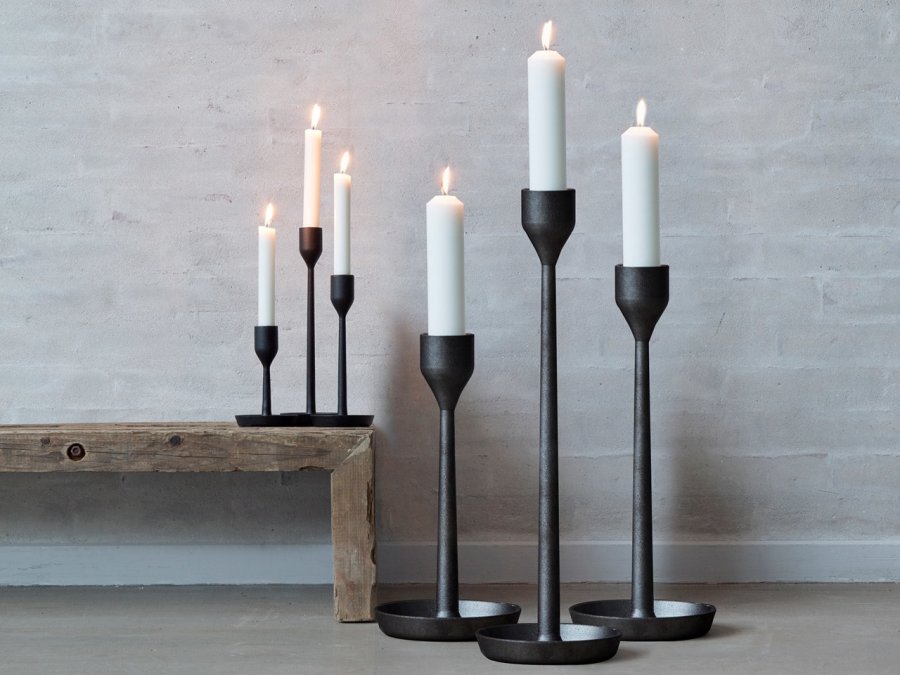 Nuance Column Lysestage  9 x 28 cm sort