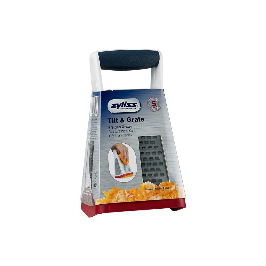 Zyliss tilt N Grate Rivejern, Hvid/Rd