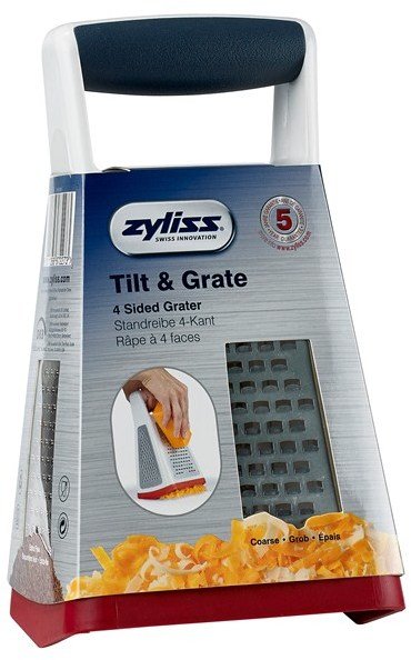 Zyliss tilt N Grate Rivejern, Hvid/Rd