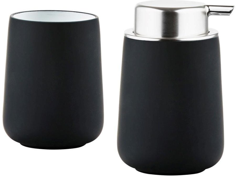 Zone Nova Sbedispenser og Tandbrstekrus, Black