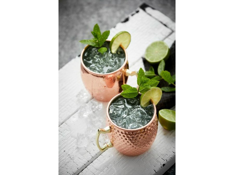 Lyngby Glas Moscow Krus Mule 0,5 L 2 stk, Kobber