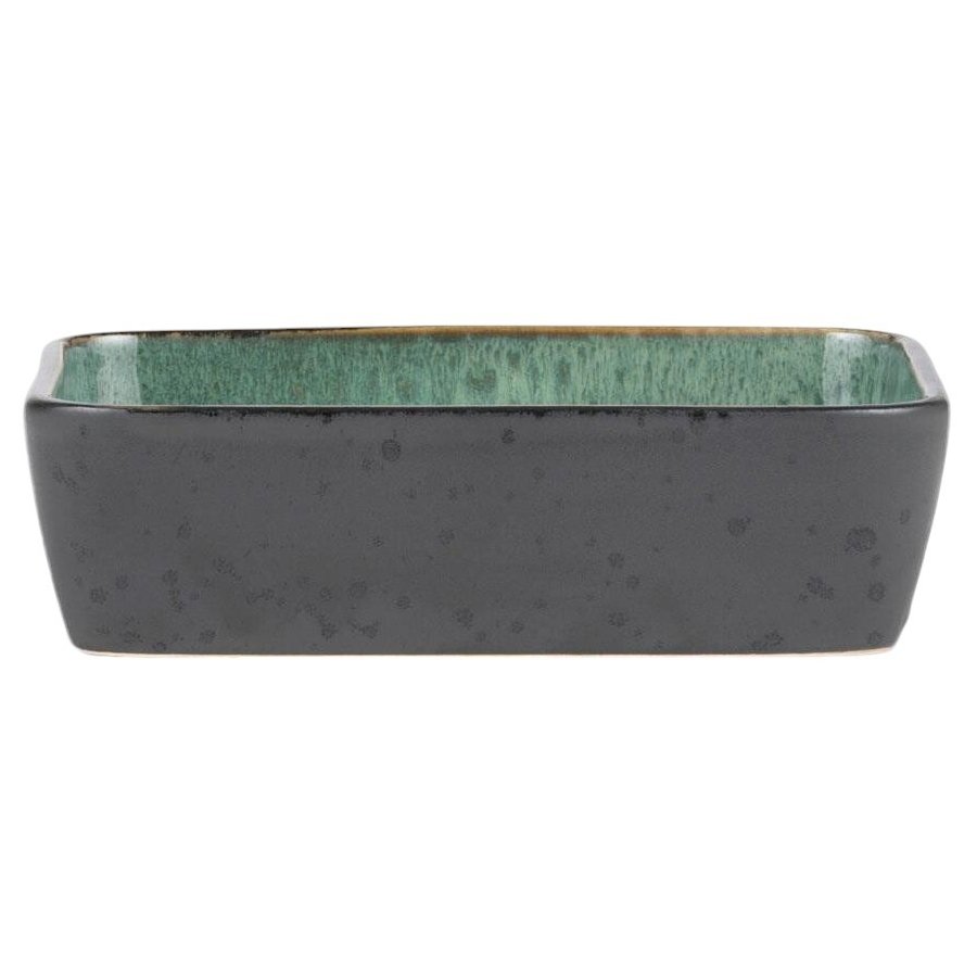 BITZ Fad rektangulr 33x21 cm, Sort/grn