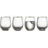 Lyngby Glas Drikkeglas 4stk, Guld/klar