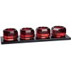 Lyngby Glas Krystal Fyrfadsstager 4stk, rd