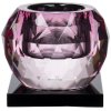 Lyngby Glas Krystal Fyrfadsstage, Pink