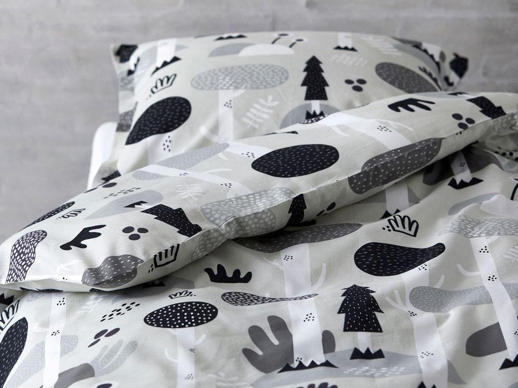 Södahl Magic Forest Decke – 100x150 Cm, Schwarz-weiß, 100% Baumwolle Für Kinderzimmer