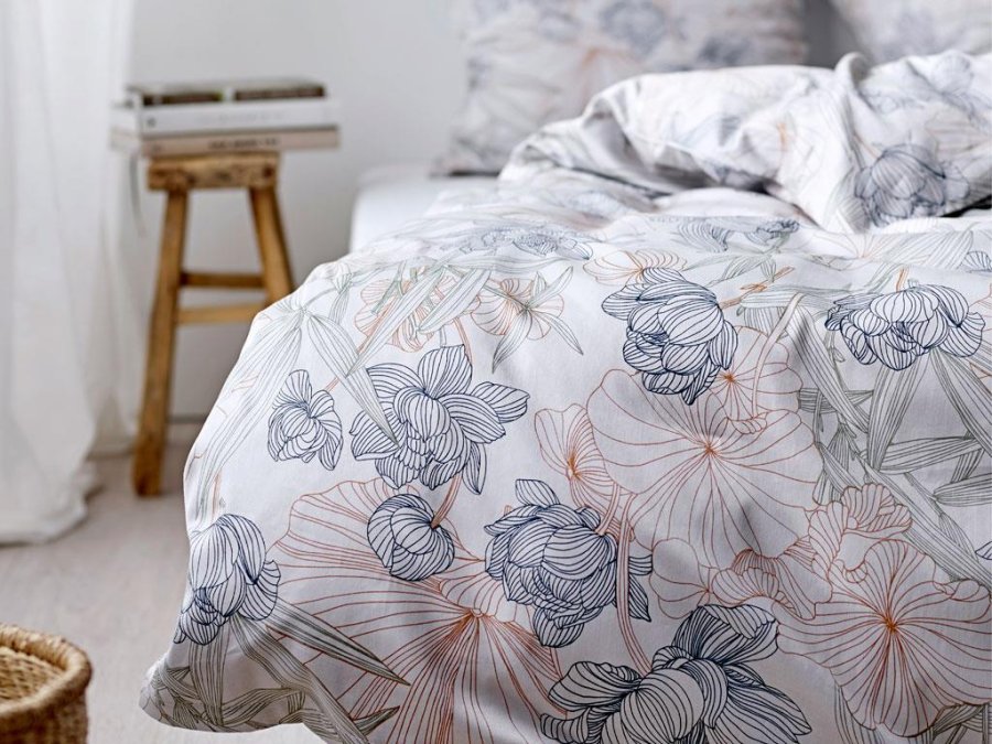 S&ouml;dahl Organic Foliage Senget�j 200x200 cm, Indigo