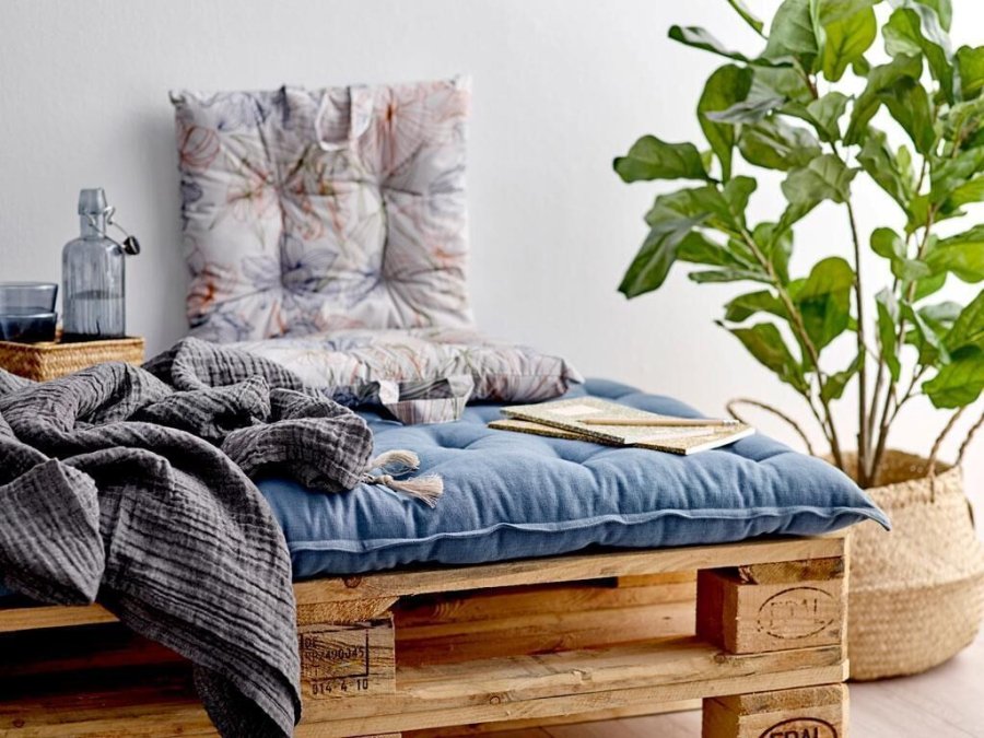 Södahl Foliage Siddehynde 40x80 cm, Indigo/green