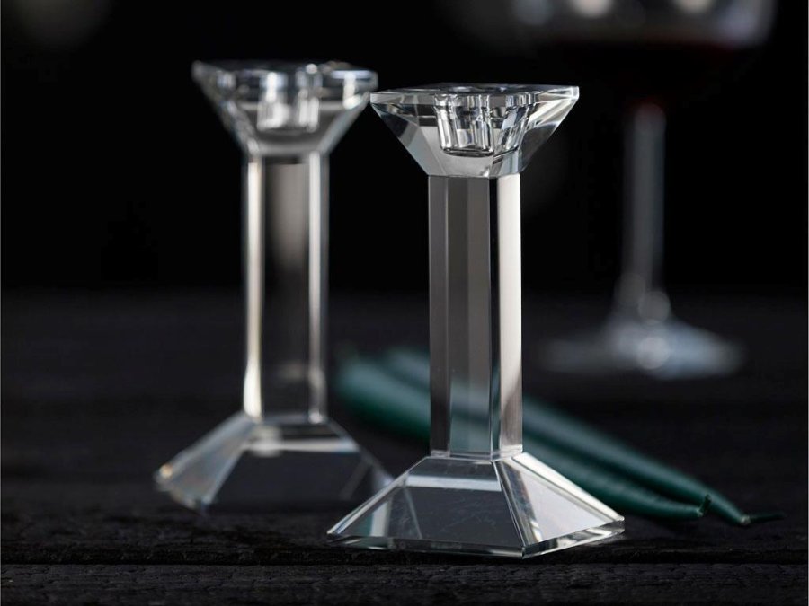 Lyngby Glas Krystal Lysestagest 2 stk 16 cm