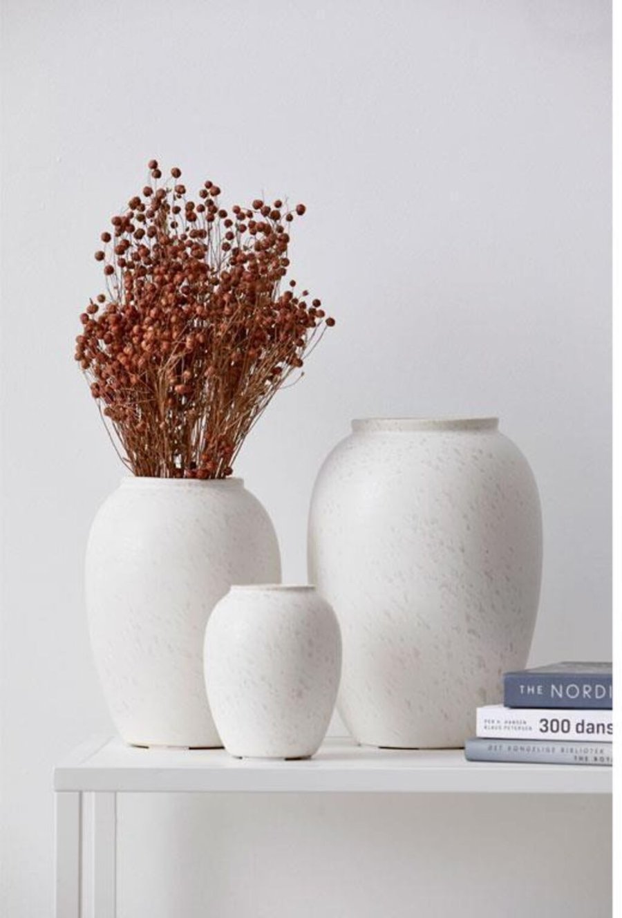 BITZ Vase 12,5 cm, Mat creme