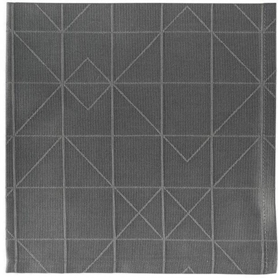 S&ouml;dahl Organic Refined Damask Mundserviet 45x45 cm 4 stk, Grey