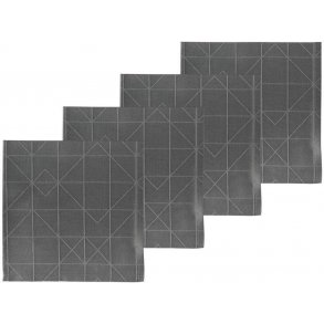 S&ouml;dahl Organic Refined Damask Mundserviet 45x45 cm 4 stk, Grey