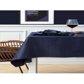 Södahl Organic Refined Damaskdug 140x370 cm, Indigo