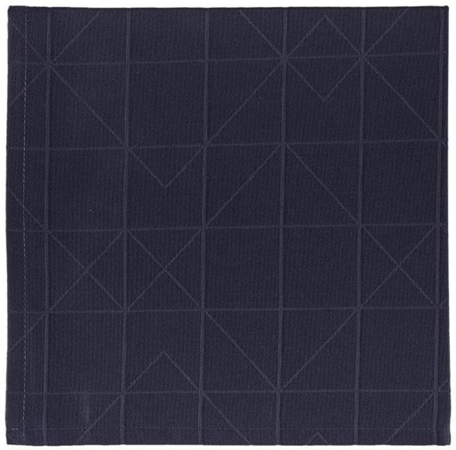 Södahl Organic Refined Damask Mundserviet 45x45 cm 4 stk, Indigo