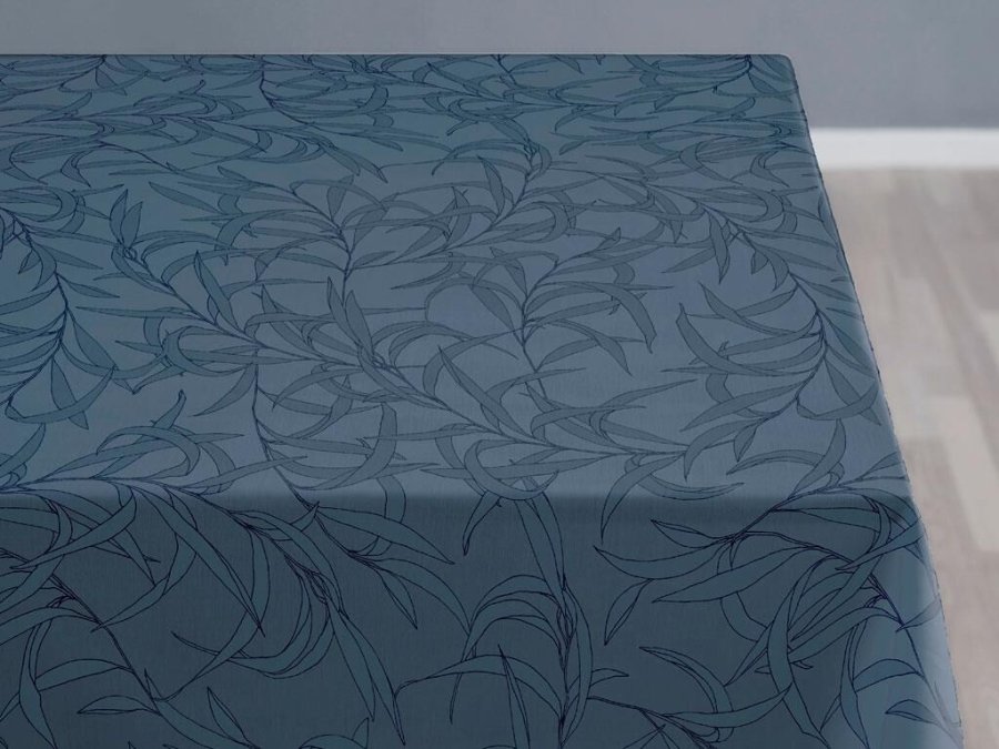 Södahl organic Breeze damask Dug 140x180 cm, China blue