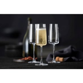 Lyngby Glas Krystal Zero Champagneglas 4 stk. 30 cl