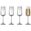 Lyngby Glas Krystal Zero Champagnerglas 4er Set 30 cl